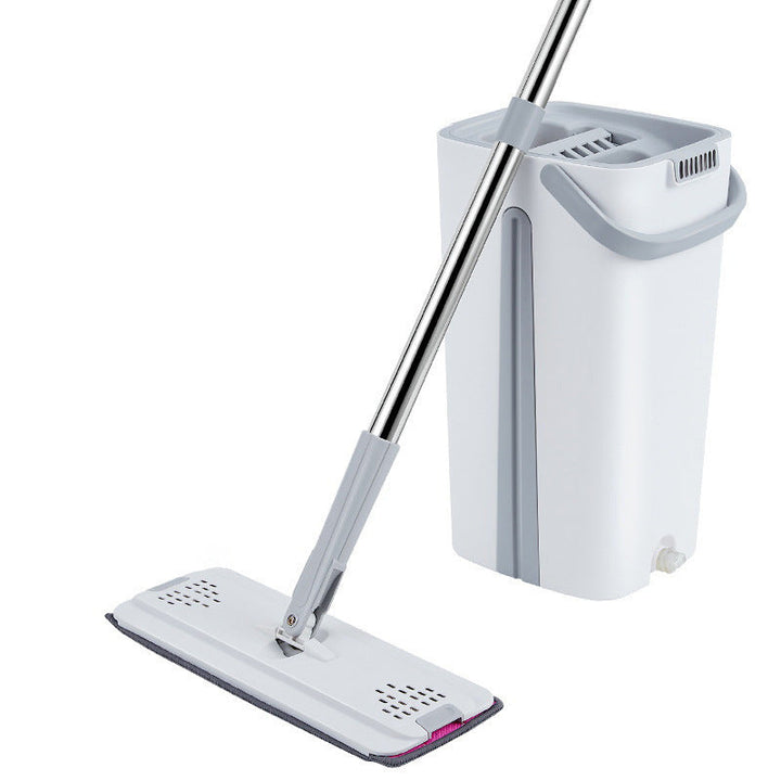Flat Bottom Mop and Bucket Set with Aluminum Handle Bowlift