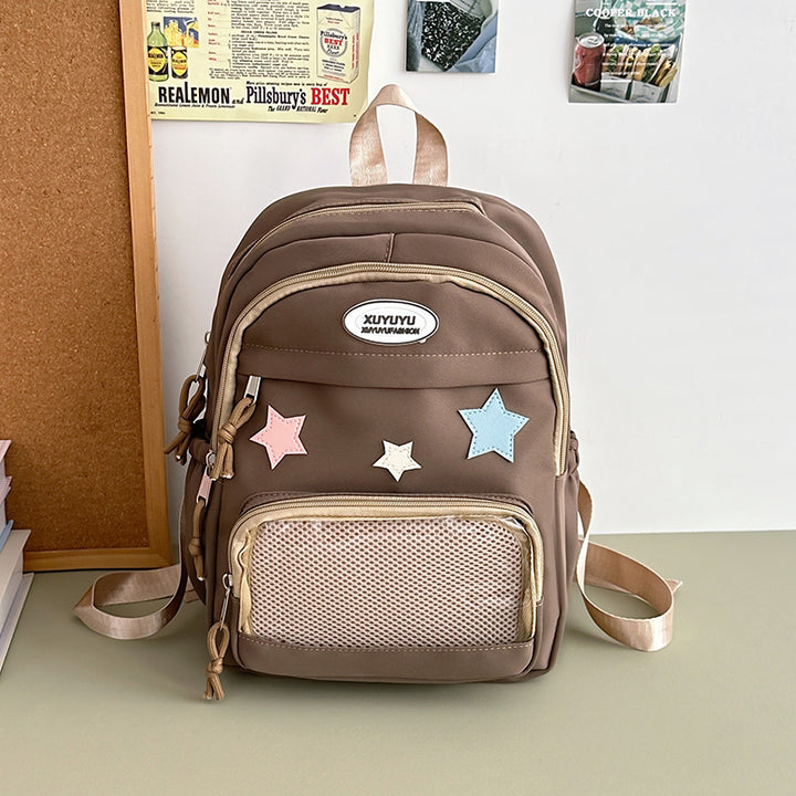 Casual Star-Embellished Backpack