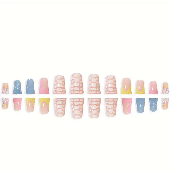 Creative Drip Effect Press-On Nails Bowlift