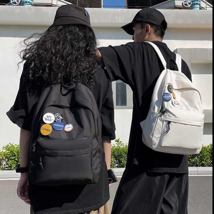 Backpack with Creative Button Design Bowlift