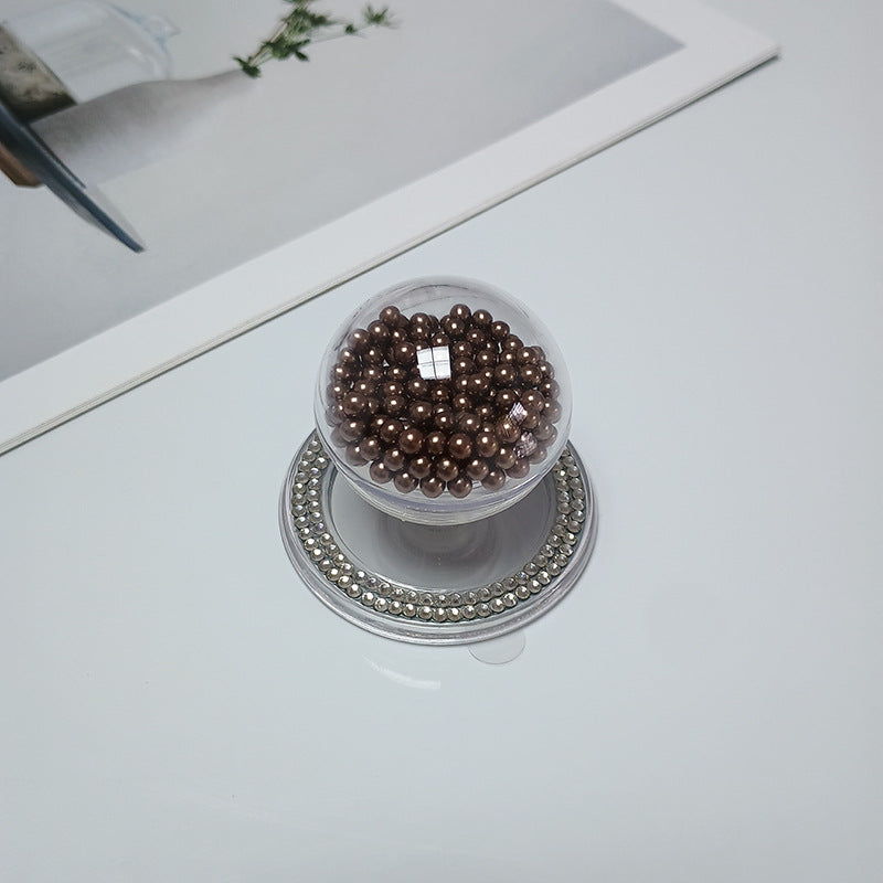 Decorative Beaded Cosmetic Mirror Bowlift