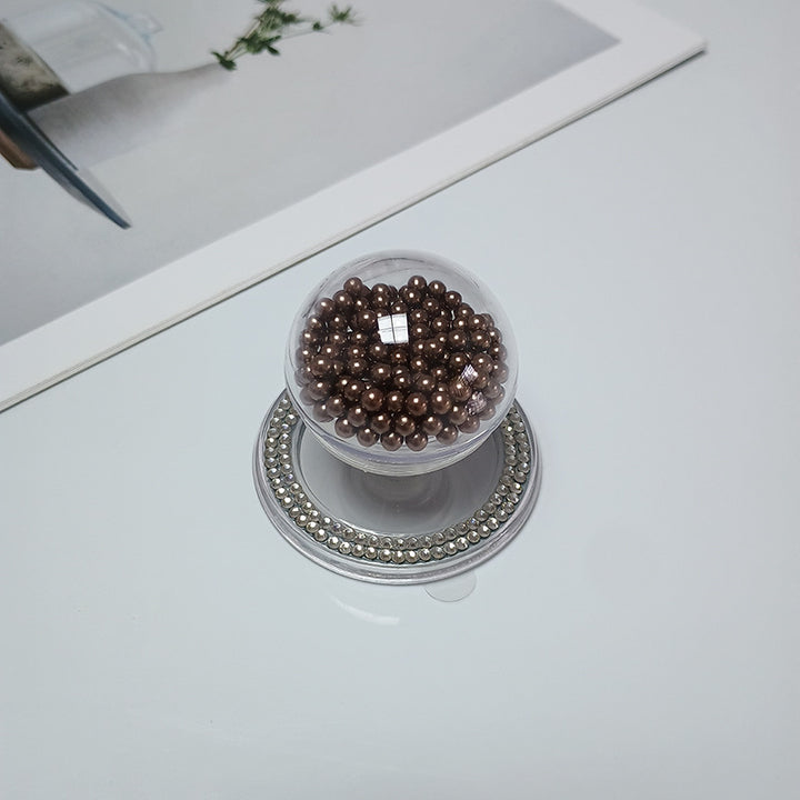 Decorative Beaded Cosmetic Mirror Bowlift