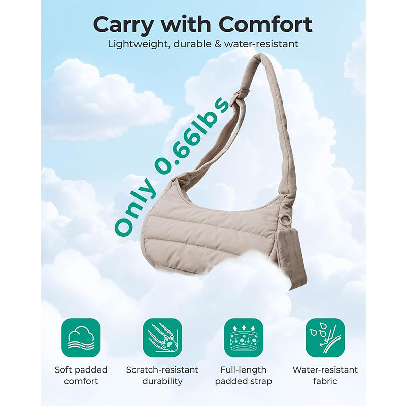 Comfortable shoulder bag with practical additional function Bowlift