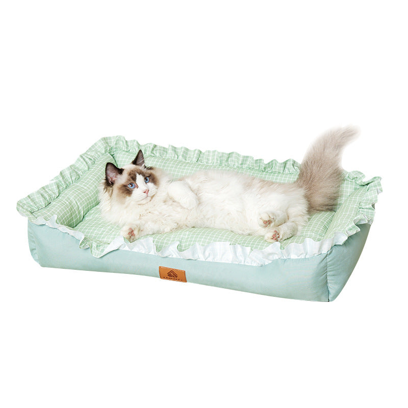 Elegant Ruffled Dog Bed