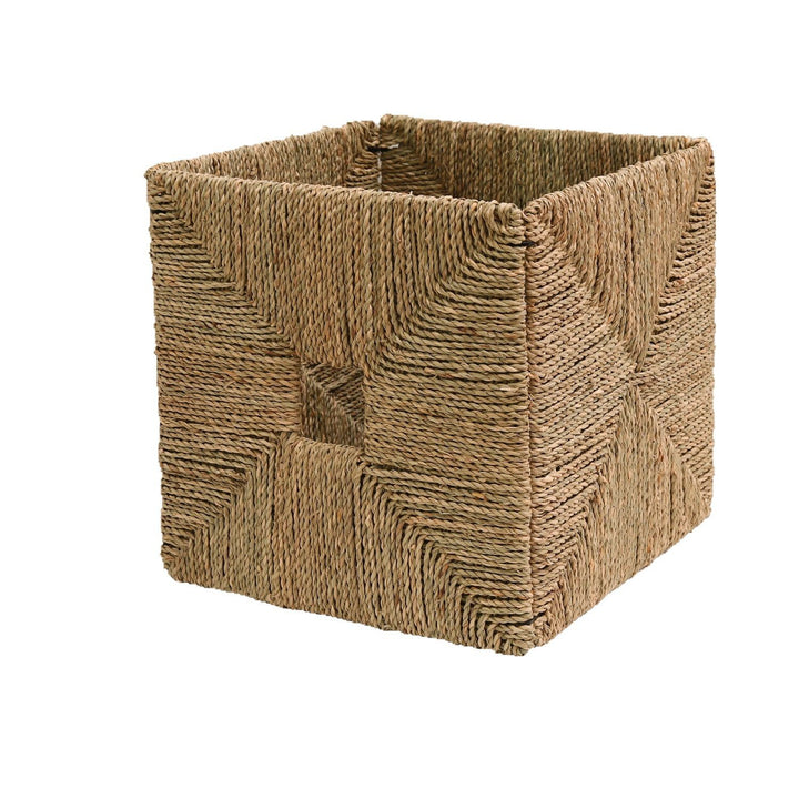 Rectangular storage basket with handwoven design Bowlift