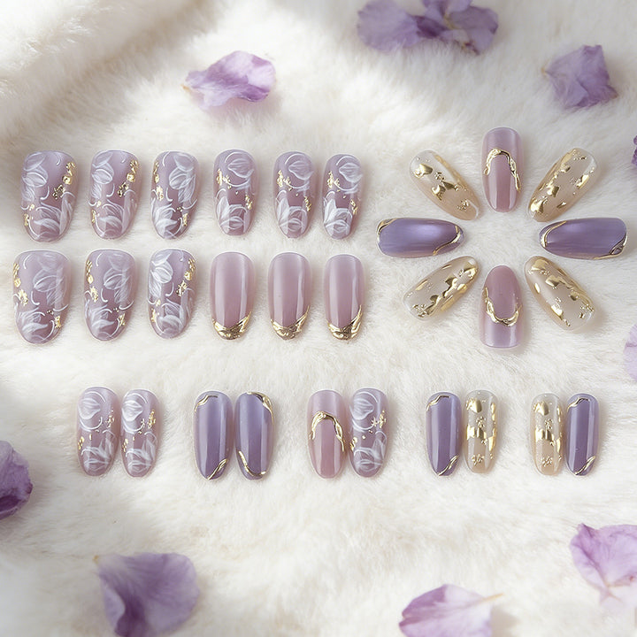 Deluxe Floral Press-On Nail Art Set Bowlift