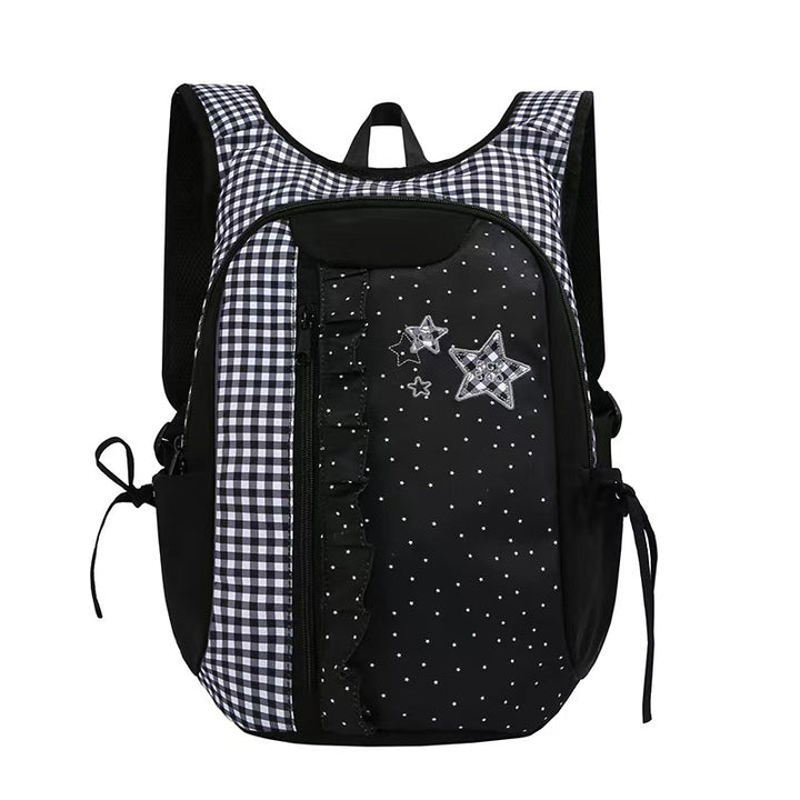 Multi-Pocket Ruffle Design Backpack Bowlift