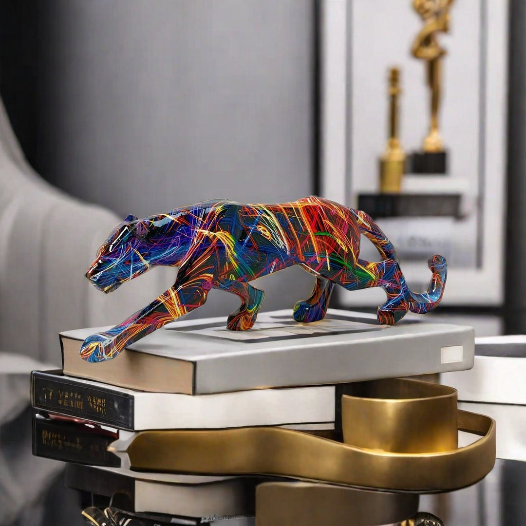 Decorative Panther Sculpture Bowlift