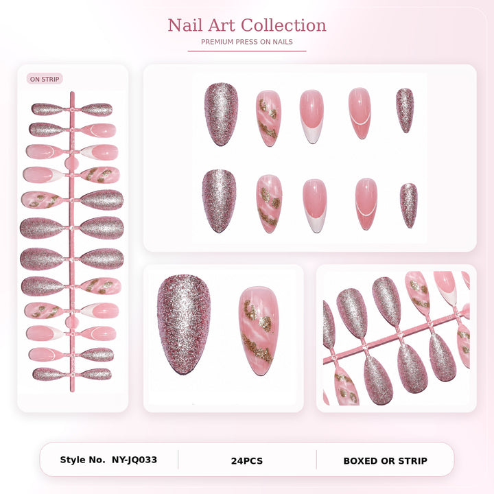 Premium Nail Art Set with Glitter and Flower Pattern Bowlift