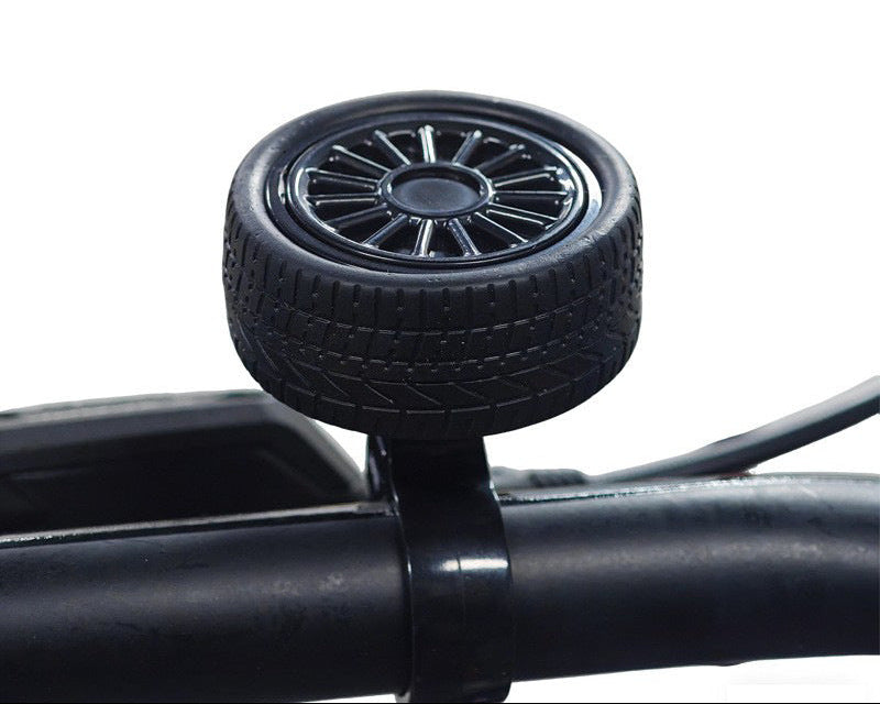 novelty wheel-shaped bicycle bell with adjustable handlebar clamp Bowlift