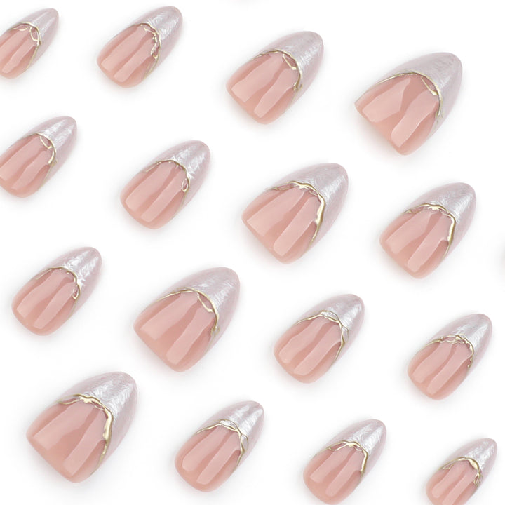 Artful Stiletto Nails with Golden Accents Bowlift
