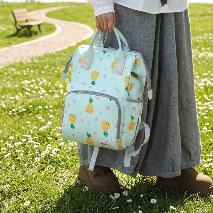 Playful Pineapple Print Diaper Backpack Bowlift