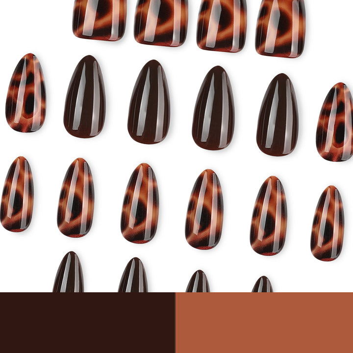 Artful stiletto nails with elegant leopard pattern Bowlift