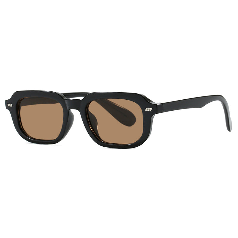 Women’s square sunglasses with high-gloss transparent frame and polarized lenses Bowlift