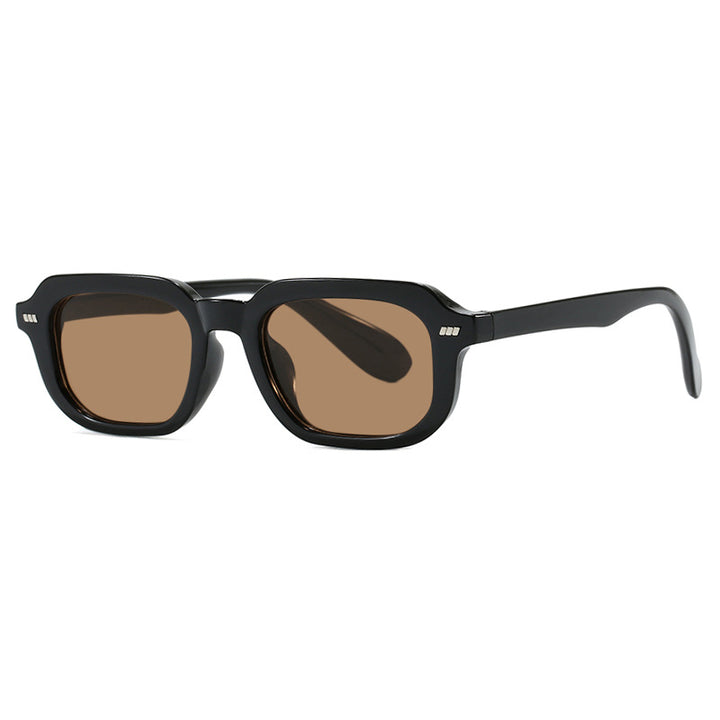 Women’s square sunglasses with high-gloss transparent frame and polarized lenses Bowlift