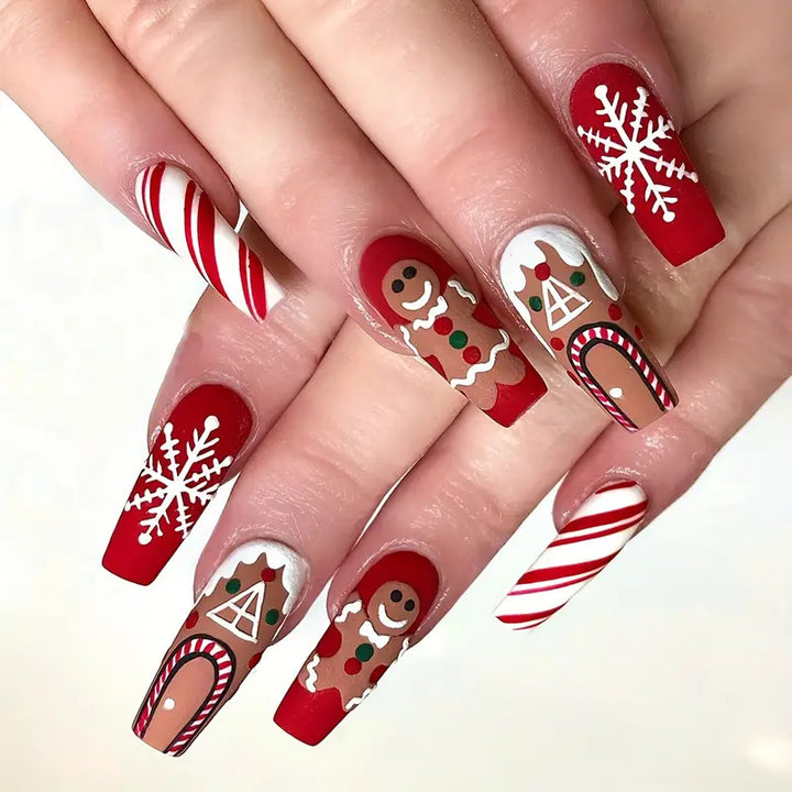 Artistic Winter-Themed Nail Art Bowlift