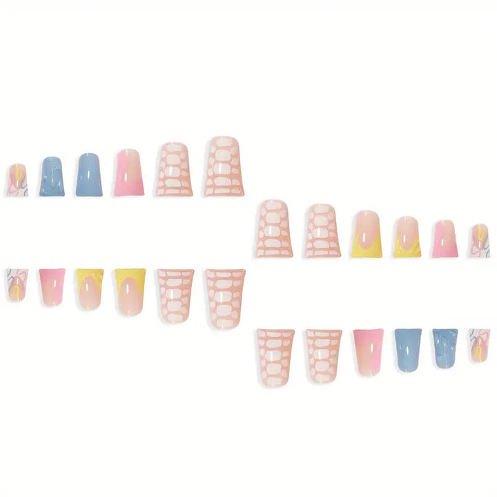 Creative Drip Effect Press-On Nails Bowlift