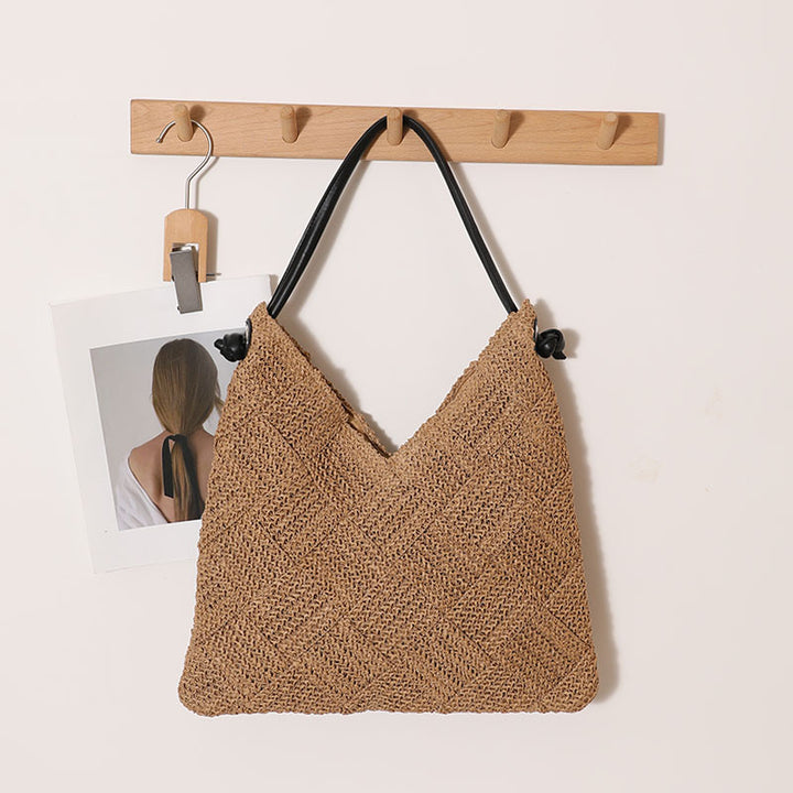 Braided Shoulder Bag Made of Natural Materials Bowlift