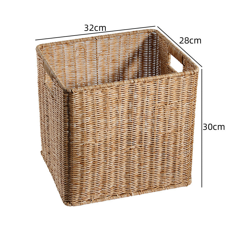 Unisex Rectangular Storage Basket made of braided rattan Bowlift