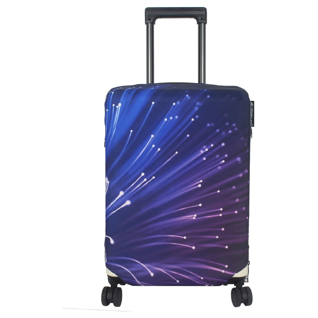 Unisex non-elastic suitcase cover with mandala motif, stretch protective cover for telescopic handle and wheels Bowlift