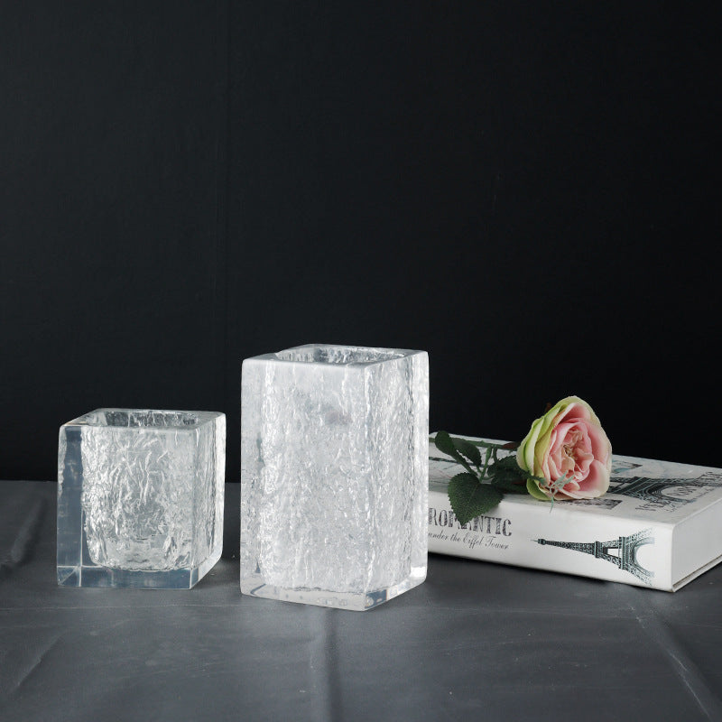 Textured Decorative Glass Planter