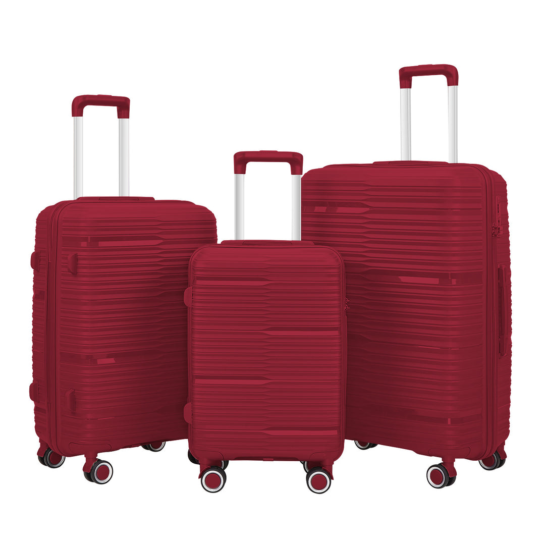 Women's Stylish Textured Hard Shell Luggage Set Bowlift