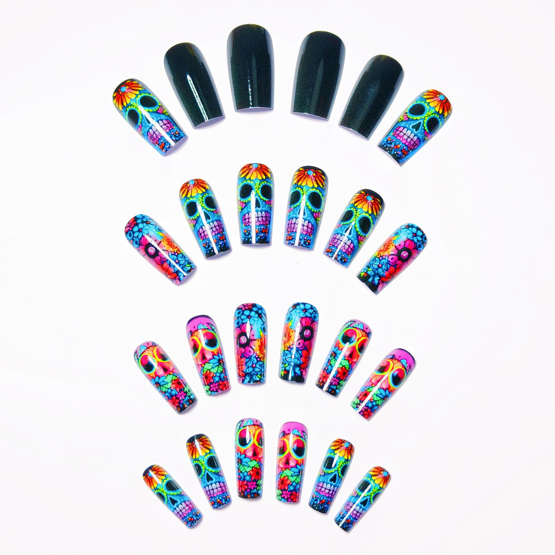 Decorative Skull Design Nail Art Bowlift
