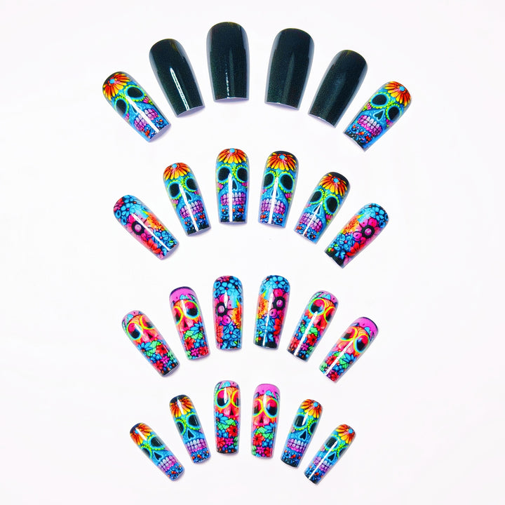 Decorative Skull Design Nail Art Bowlift