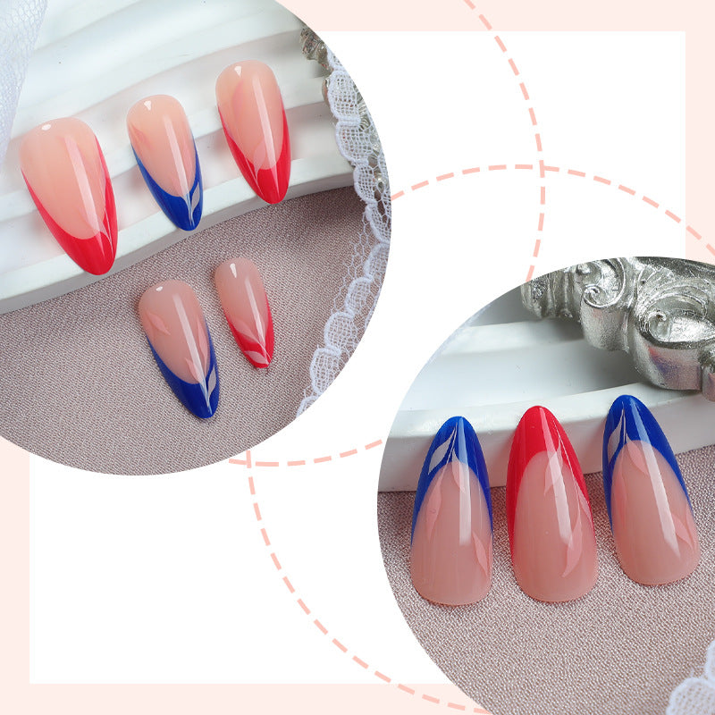 Press-On Nail Art Set with Elegant Gradient Design Bowlift