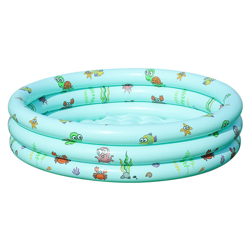 Women's Inflatable Children's Swimming Pool with Fun Sea Motifs Bowlift