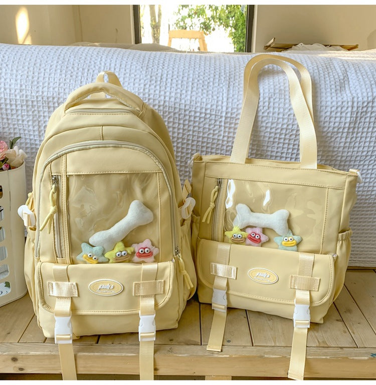 Playful Animal-Themed Backpack and Tote Combo