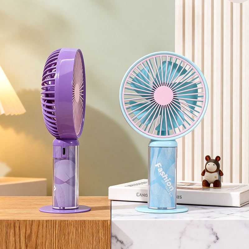 Women portable hand fan with innovative heart design Bowlift