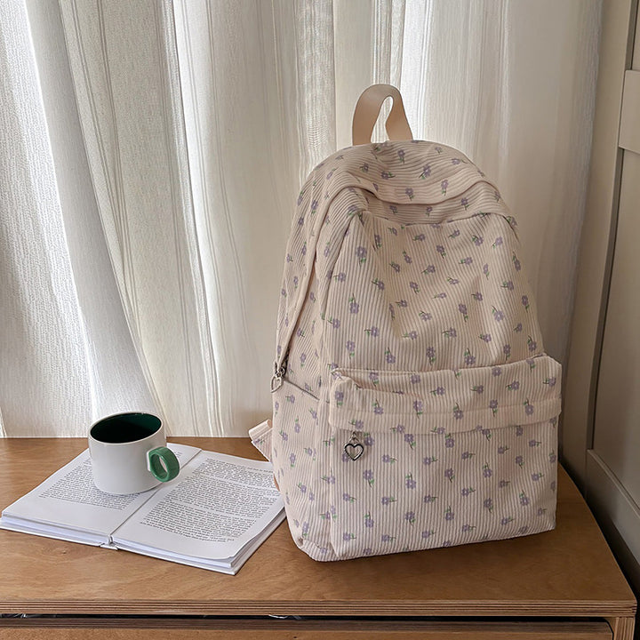 Floral Patterned Casual Backpack Bowlift