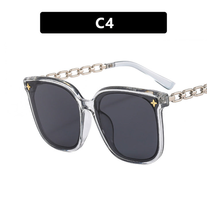 Women's Luxury Sunglasses with Fashionable Chain Frame Bowlift