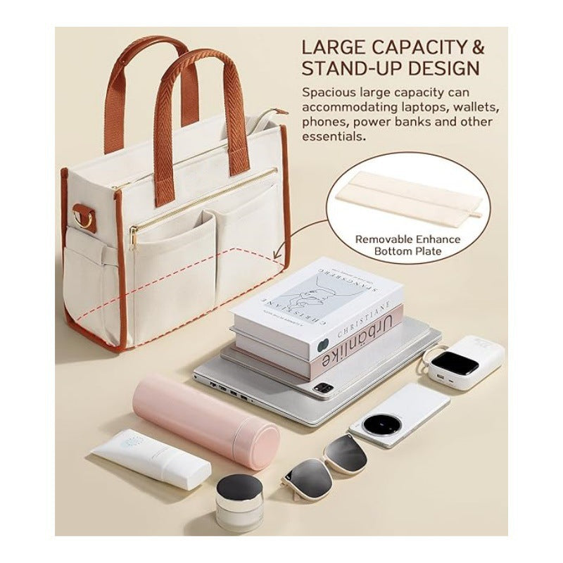 Elegant Handbag with Multiple Compartment System Bowlift