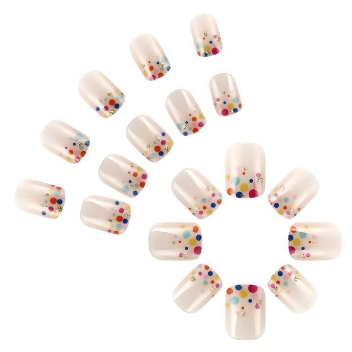 Colorful Dotted Gel Nail Art Set Bowlift