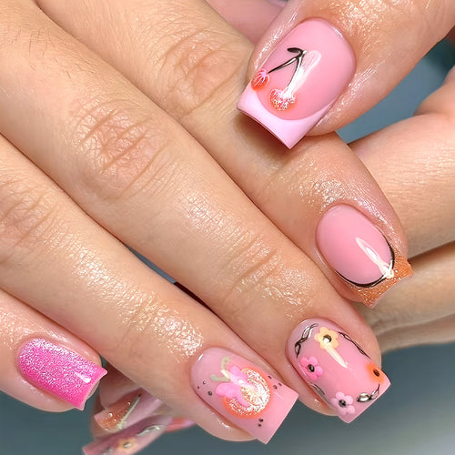 Creative Floral Nail Art Design Bowlift
