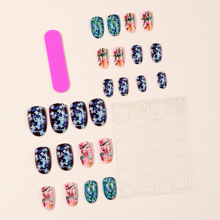 Vibrant Floral Nail Art Design Bowlift
