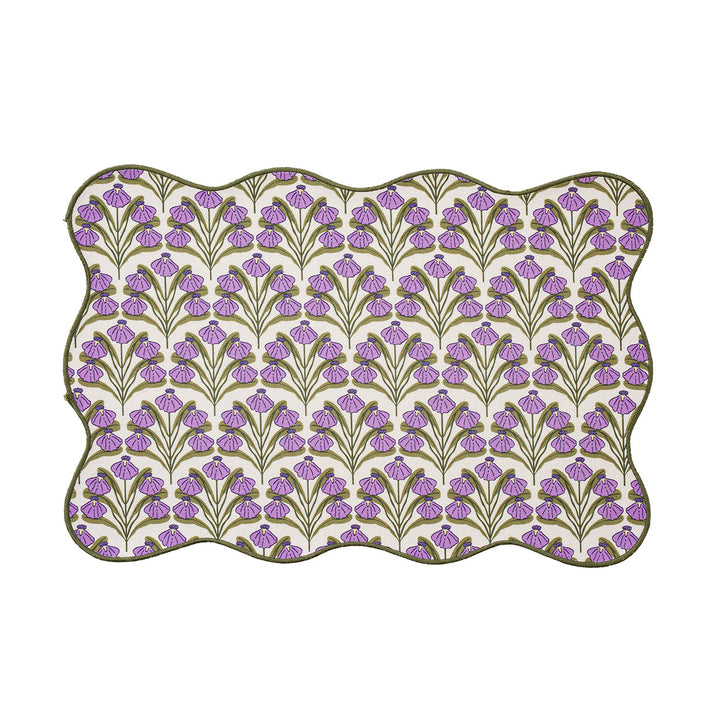 Decorative wavy table set with pomegranate and parrot motif Bowlift