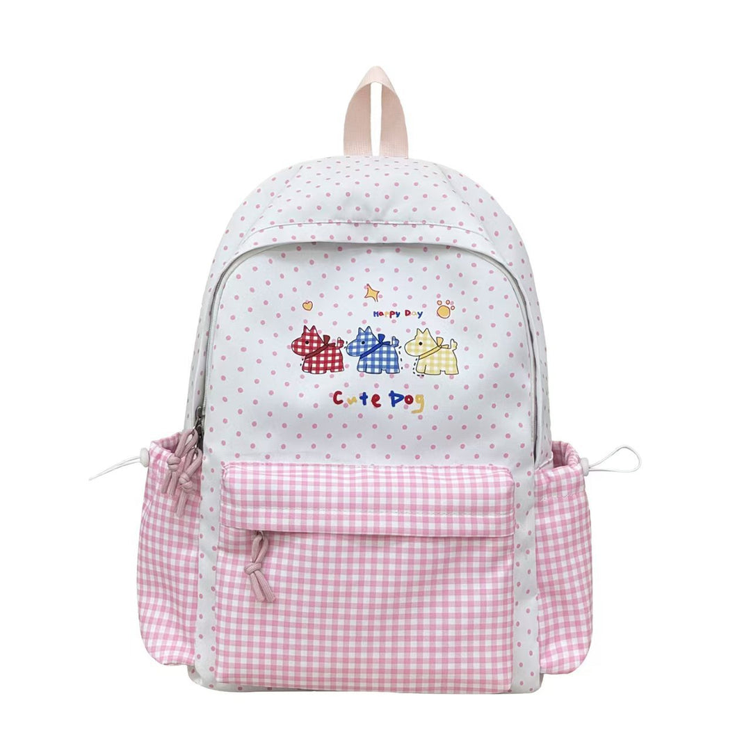 Playful Dog Illustration Backpack Bowlift
