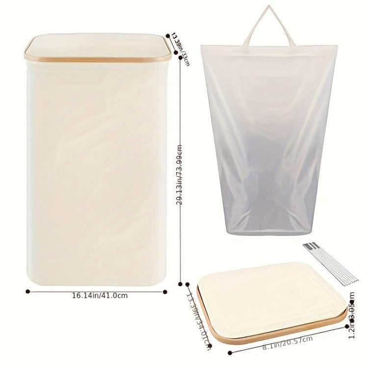 High-quality laundry container with modern lid and removable inner bag Bowlift