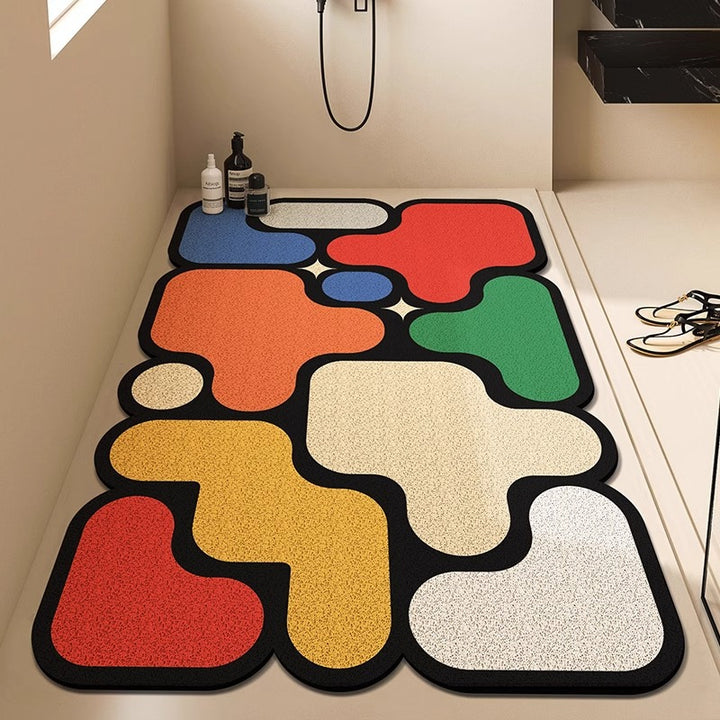 Modern Geometric Bath Mat Bowlift