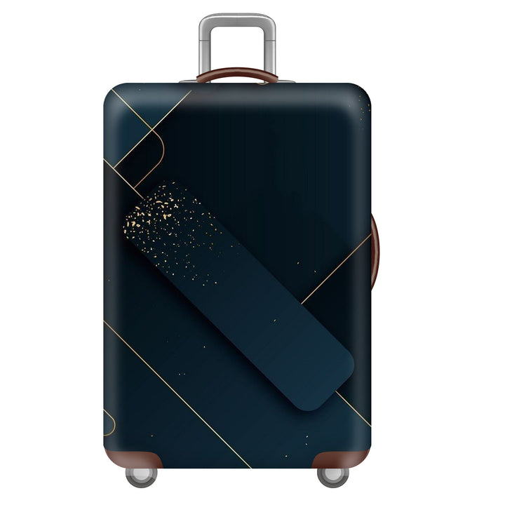 Unisex large hard shell suitcase with sturdy trolley handle and elastic motif protective cover superhero design Bowlift