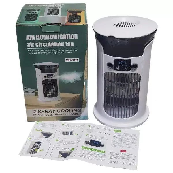 Unisex one size compact portable oscillating tower fan with digital display adjustable airflow and USB charging Bowlift