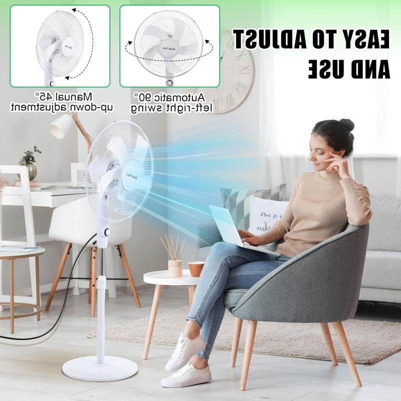 Unisex Solar-powered Stand Fan Bowlift