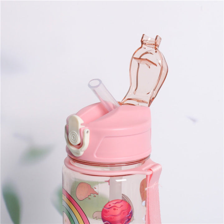 Women's Motivating Tritan Water Bottle with Practical Flip Top Lid Bowlift