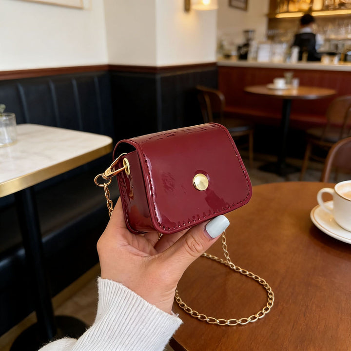 WoChic Patent Leather Crossbody Bag Bowlift
