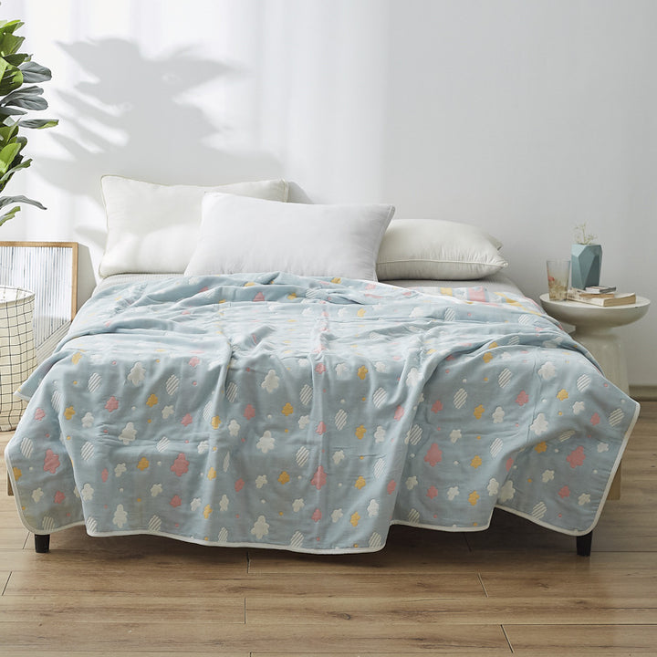 Women Elegant Blanket with Subtle Leaf Pattern Bowlift