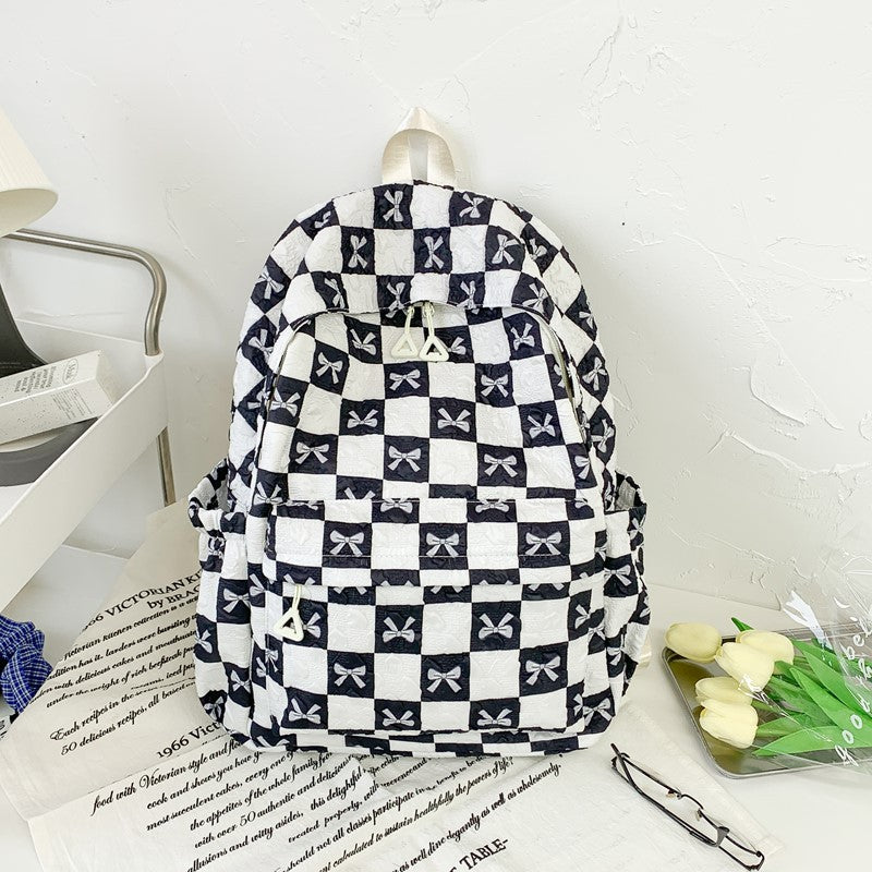 Playful Bow Print Backpack