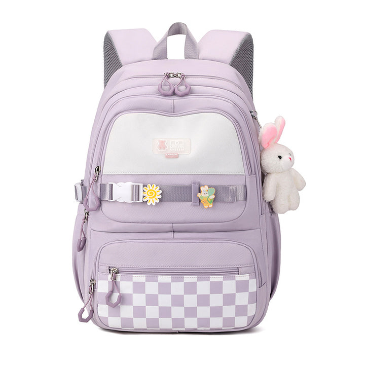 Cute school backpack with playful charms Bowlift